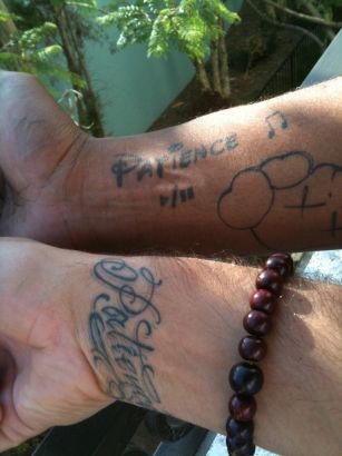 Tattoo Text On Wrist