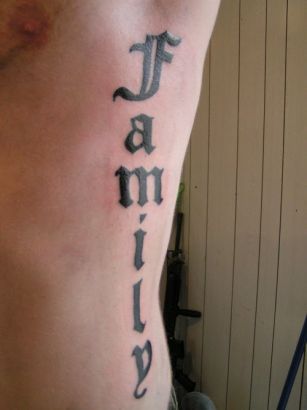 Text Side Tattoo