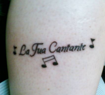 Music Text Tattoo