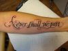 cursive text tattoo