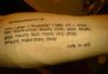 text tattoo on hand