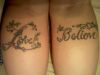 text tats on leg pic