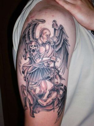 Angel Demon Tattoos On Arm