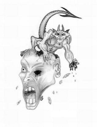 Demon And Skull Tattoos