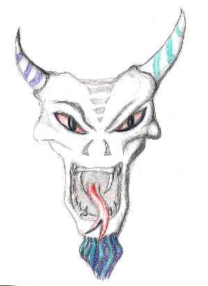 Demon Free Head Tattoo