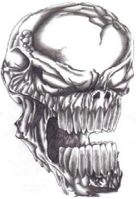 Demon Skull Tattoo