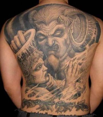 Demon Tattoos Image On Back