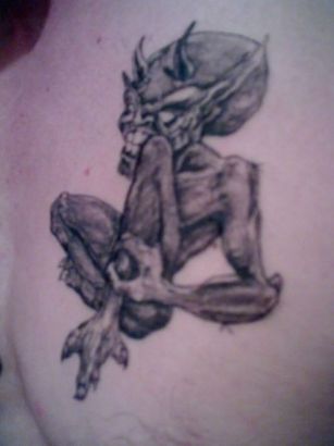 Demon Tattoos Pic On Chest