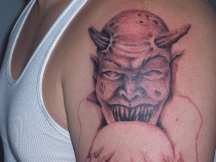 Demon Tattoos Pics On Arm