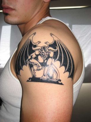 Demon Wing Tattoo On Arm