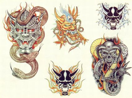 Japanese Colored Demon Tattoo