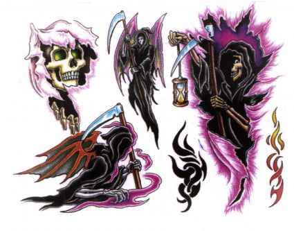 Skull And Demon Tattoo Pics
