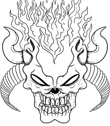 Demon Skull Tattoo