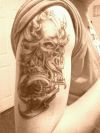 Scary tattoo on arm