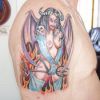 angel demon girl tattoo for men