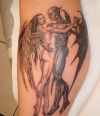angel girl and demon tattoos
