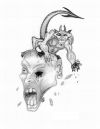 demon and skull tattoos
