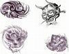 demon faces free tattoo