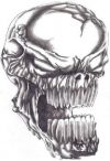 demon skull tattoo