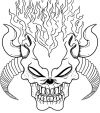 demon skull tattoo