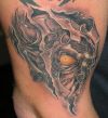 demon tattoo images on leg