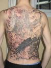 demon tattoo on full back