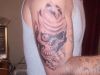 Scary Skull inked on arm