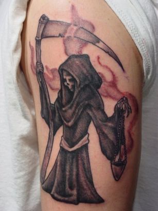 Grim Reaper Arm Image Tattoo