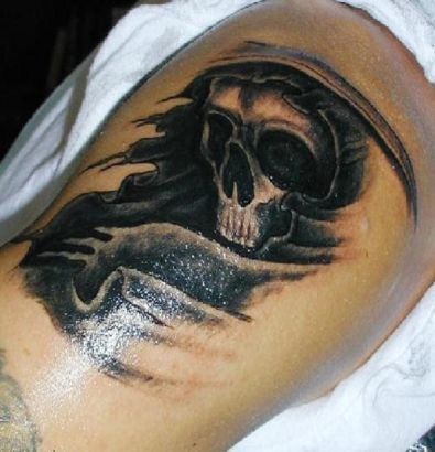 Grim Reaper Arm Pic Tattoos