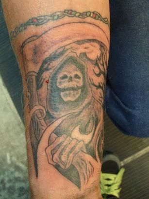 Grim Reaper Pics Tattoo On Arm