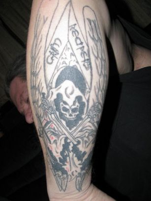 Grim Reaper Pics Tattoos On Arm