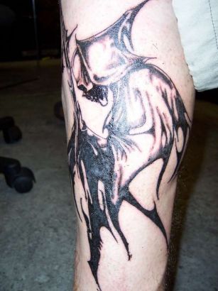 Grim Reaper Tattoo Images On Leg