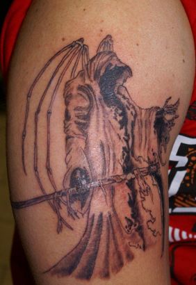 Grim Reaper Tattoo Pic On Arm