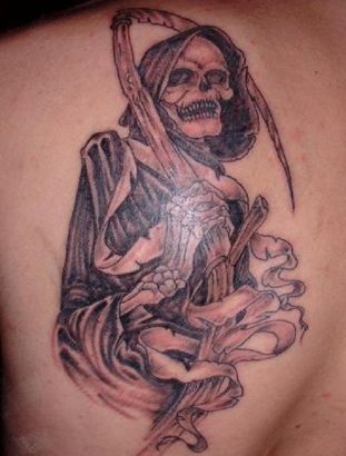 Grim Reaper Tattoos Pics On Back