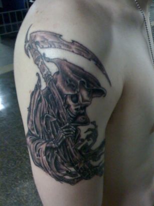 Reaper Tattoo On Arm