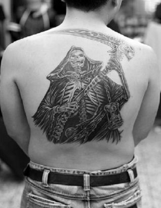 Reaper Tattoos On Back