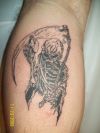 grim reaper calf tattoos