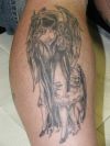 grim reaper girl tattoo