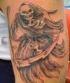 grim reaper image tattoos on arm