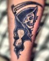 grim reaper pic tattoo on arm