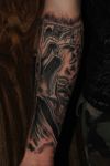 grim reaper pic tattoos on arm
