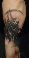 grim reaper tattoos pic on arm