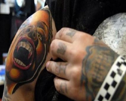 Vampire Pic Tattoos On Arm