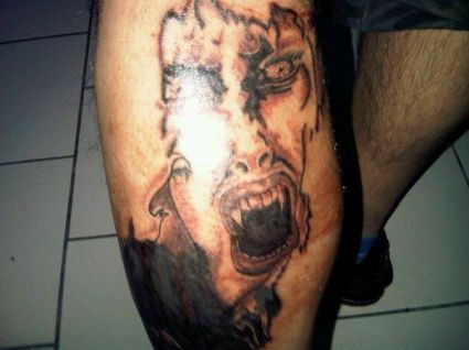 Vampire Tat On Leg