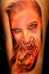 vampire girl face tattoos