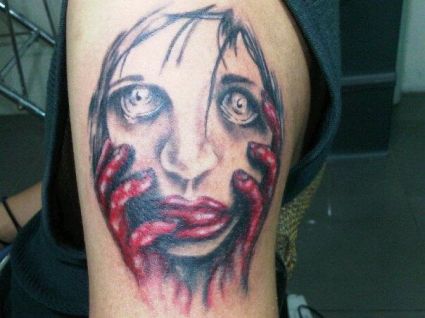 Bloody Zombie Portrait Tat