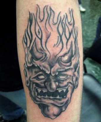 Zombie  Face Tattoo Image