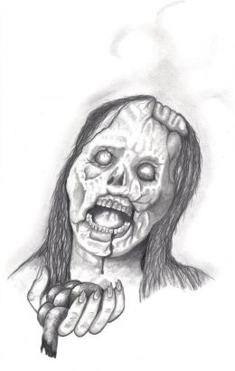 Zombie Face Pic Tattoo