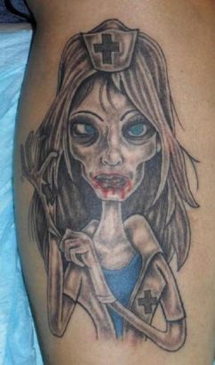 Zombie Tat On Leg