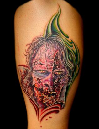 Zombie Tattoo Design On Bicep